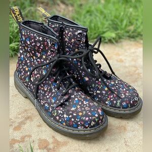 Dr. Martens Page Courtney Delaney canvas floral combat boots size 5  grunge y2k